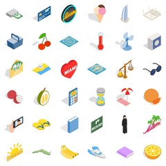 Calculator icons set, isometric style