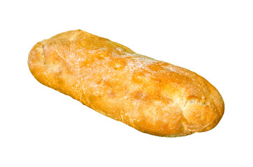A loaf of bread isolated on white, clipping path included