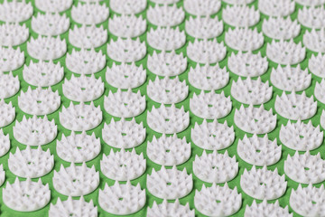 Acupuncture mat for treatment in orthopedics. For spine
