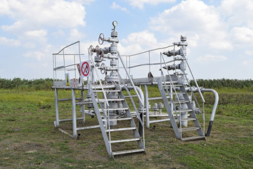 Fototapeta na wymiar Equipment of an oil well