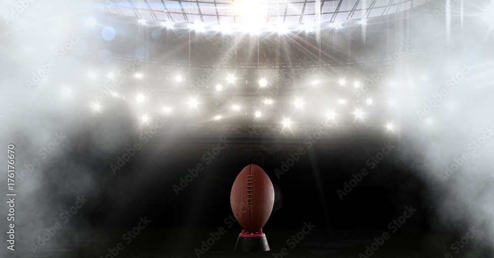 Canvas Prints american football in spotlights