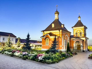 Fototapeta na wymiar Church in honour of the Transfiguration in Optina Monastery, Russia