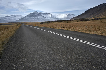 Country roadway in Iceland