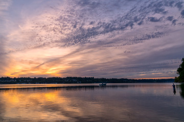 Fishing At Sunset, Budd Inlet