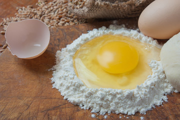 bag of wheat in the bakery