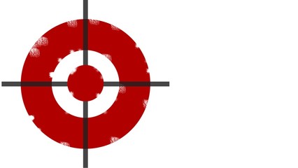 3d painted target with blank