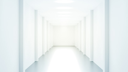 Corridor with illuminated light