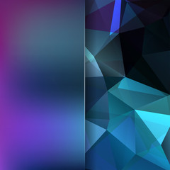 Geometric pattern, polygon triangles vector background. Blue, purple colors.