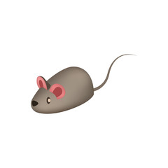 Little mouse toy for home cat icon. Pet store element, vet care accessory isolated vector illustration in flat style.