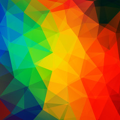 Abstract background consisting of colorful triangles, vector illustration