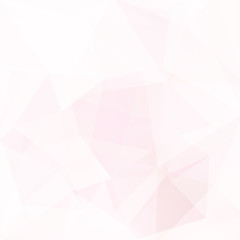 Background made of pink, white triangles. Square composition with geometric