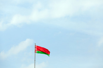 Belarusian flag, close-up