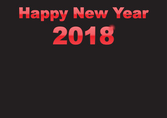 Obraz premium Happy New Year 2018 Text with Metallic Design and copy space