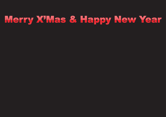Merry x'mas and happy new year Text with Metallic Design and copy space