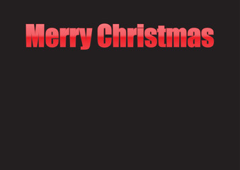 Merry Christmas Text with Metallic Design and copy space