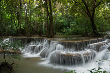Fototapeta na wymiar Hua Mae Kamin Waterfall, Kanchanaburi, Thailand