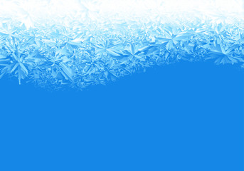 Winter blue ice frost background