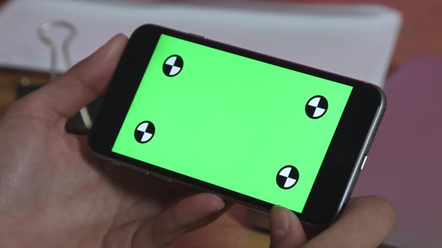Smartphone with a green screen