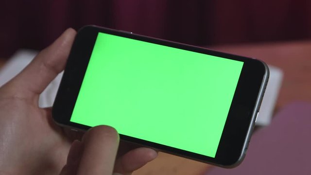 Smartphone with a green screen
