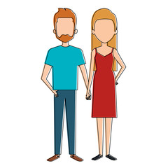 lovers couple avatars character