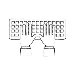 hands programmer typing work keyboard technology