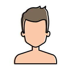 young man shirtless avatar character
