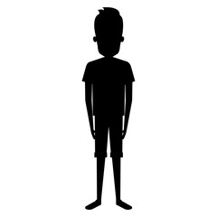 young man silhouette avatar character