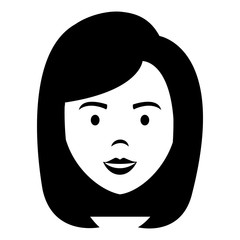 beautiful woman head avatar character