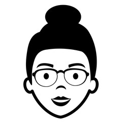 beautiful woman head avatar character