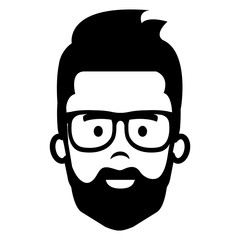 young man head avatar character