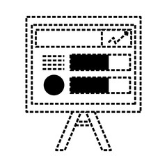 flat line monochromatic  paper board over white background vector illustration