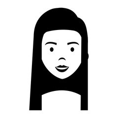 beautiful woman head avatar character