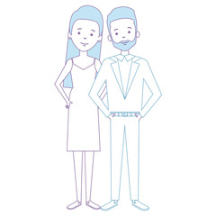 lovers couple avatars character vector illustration design