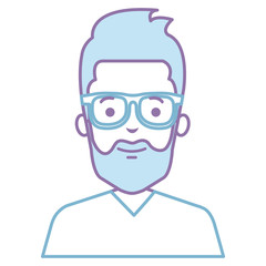 young man avatar character vector illustration design