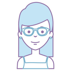 beautiful woman avatar character vector illustration design