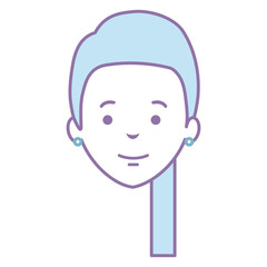 beautiful woman head avatar character vector illustration design
