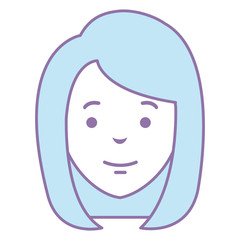 beautiful woman head avatar character vector illustration design