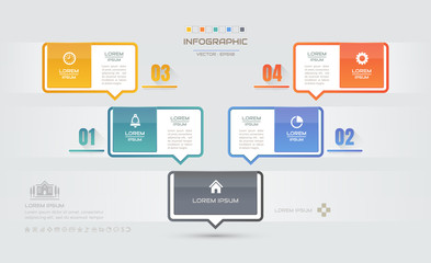 Infographics design template with icons, process diagram, vector eps10 illustration