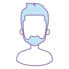 Fototapeta premium young man shirtless avatar character vector illustration design