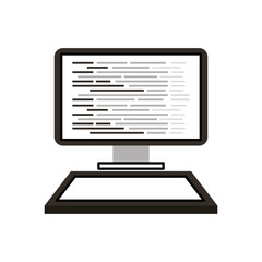 programming and coding concept code on the screen computer vector illustration