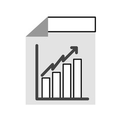 web page financial graph arrow growth document vector illustration