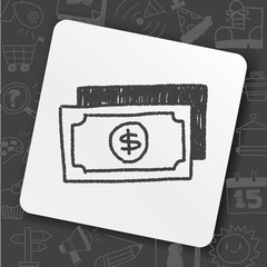 money bill doodle drawing