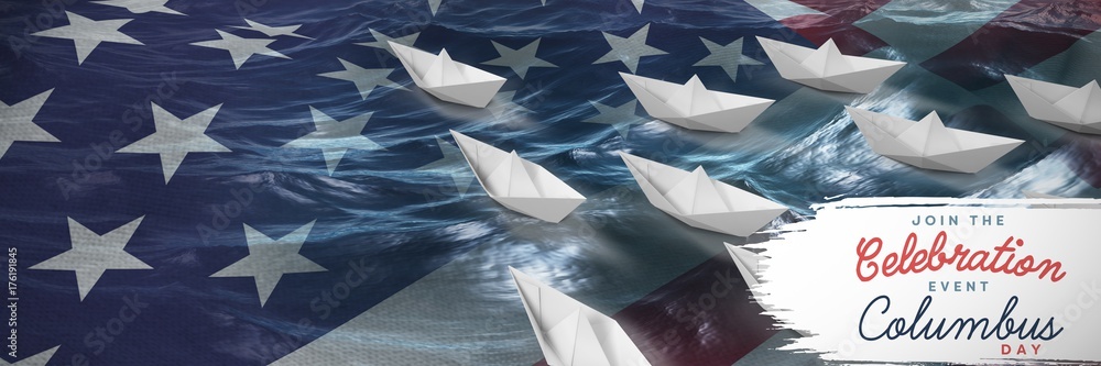 Poster composite image of title for columbus day event