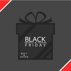 gift box, Black Friday sale concept