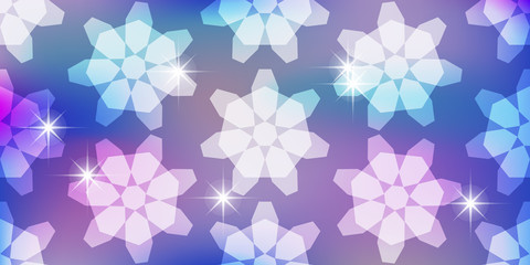 Vivid vector background with snowflakes soft color