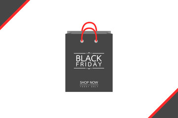 shopping bag, Black Friday sale concept