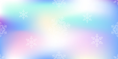 Vivid vector background with snowflakes soft color.
