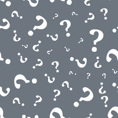 Question mark seamless pattern . Vector seamless pattern with question marks. Monochrome hipster background.