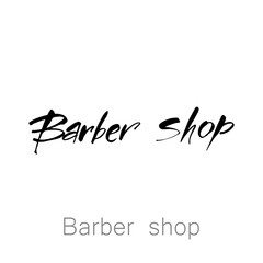 barber shop lettering