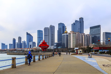 Architectural landscape and skyline of Qingdao